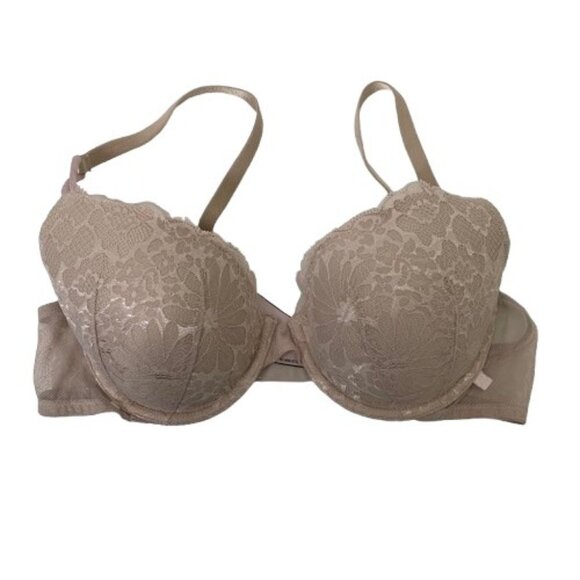 Victoria’s Secret Lined Demi Bra Pale Pink Lace Size 36C - Picture 1 of 6
